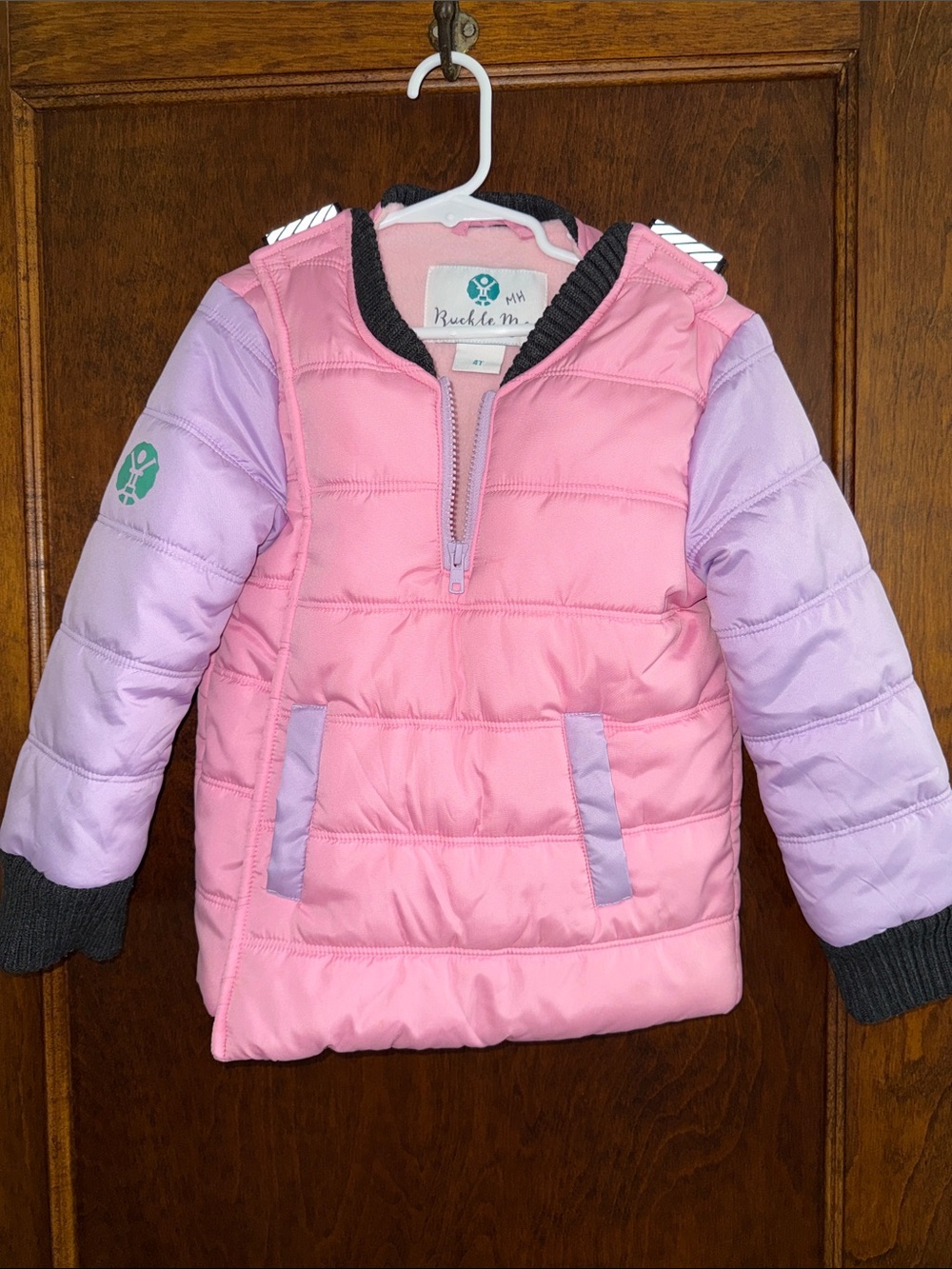 Buckle Girls' Pink & Lavender Puffer Jacket